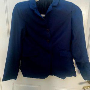horse back ridding navy jacket